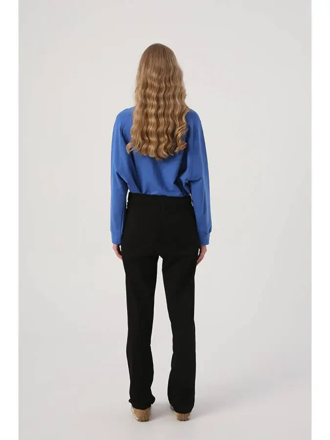 Black Pocketed Tracksuit Bottoms-Black - 4