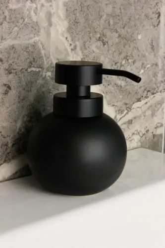 Black Porcelain Black Chubby Liquid Soap Dispenser and Detergent Dispenser Porcelain - 3