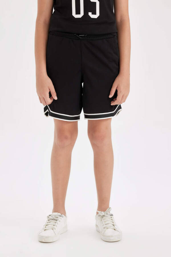 Black Printed Boys Shorts - 4