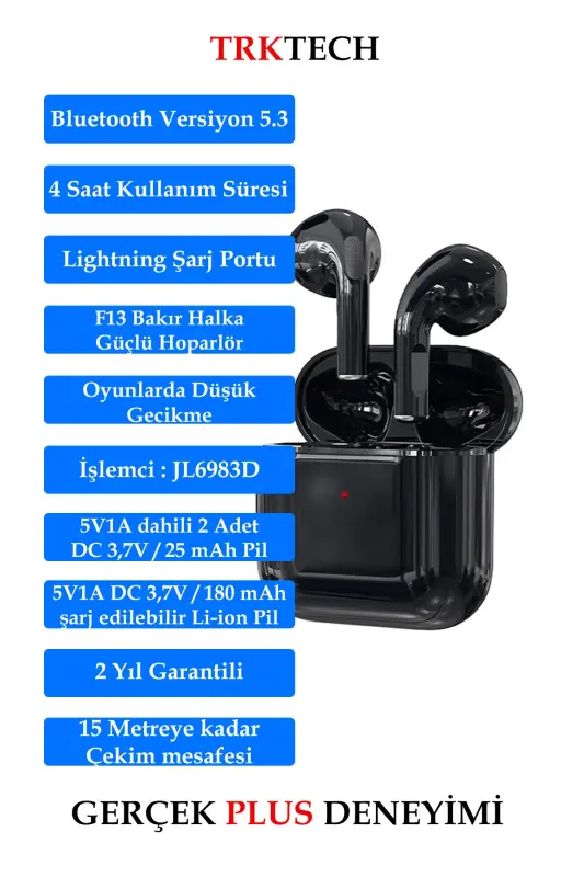 Black Pro 5 Plus Premium Grade A Bluetooth Version 5.3 Bluetooth Headset-Black with Free Case - 9