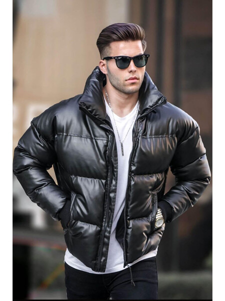 Black Puffer Jacket 5632 - 3