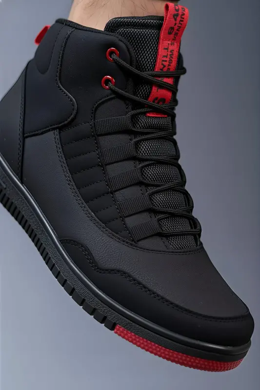 Black Red Men's Sneaker Boot 00122262 - 2