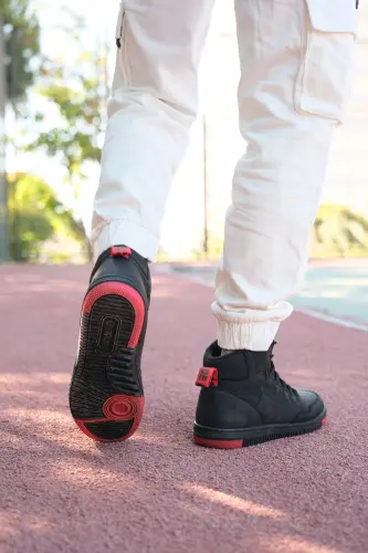 Black Red Men's Sneaker Boot 00122262 - 7