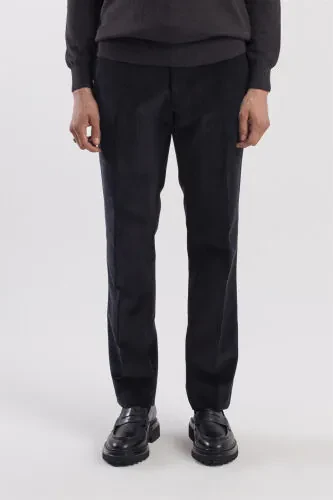 Black Regular Fit 100% Cotton Corduroy Pants - Modazone