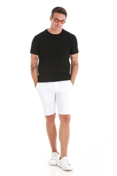 Black Regular Fit Jacquard Crew Neck T-Shirt-Blac - 2