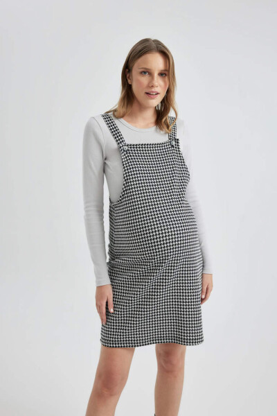 Black Regular Fit Sleeveless Maternity Dress - 3