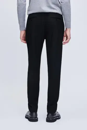 Black Relaxed Fit Side Pocket Jogger Pants - 5