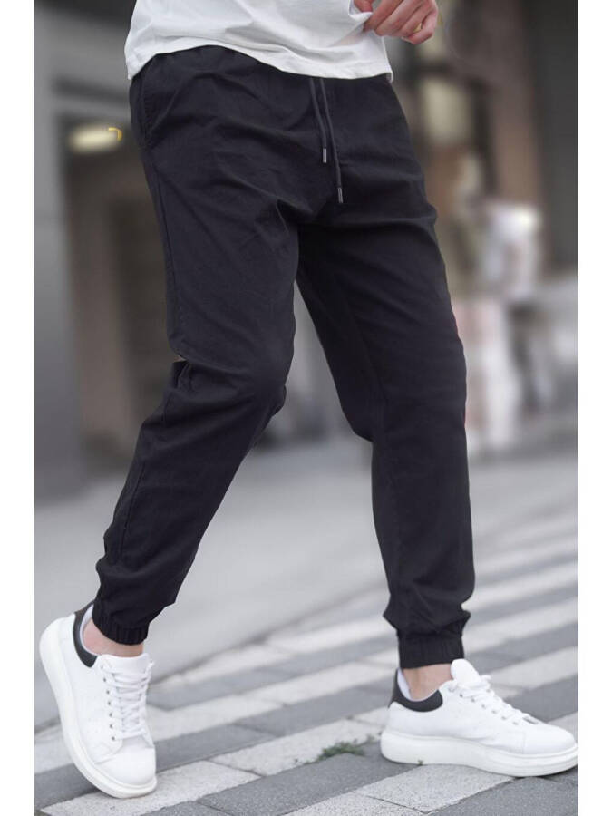 Black Relaxed Jogger Pants 6853 - 2