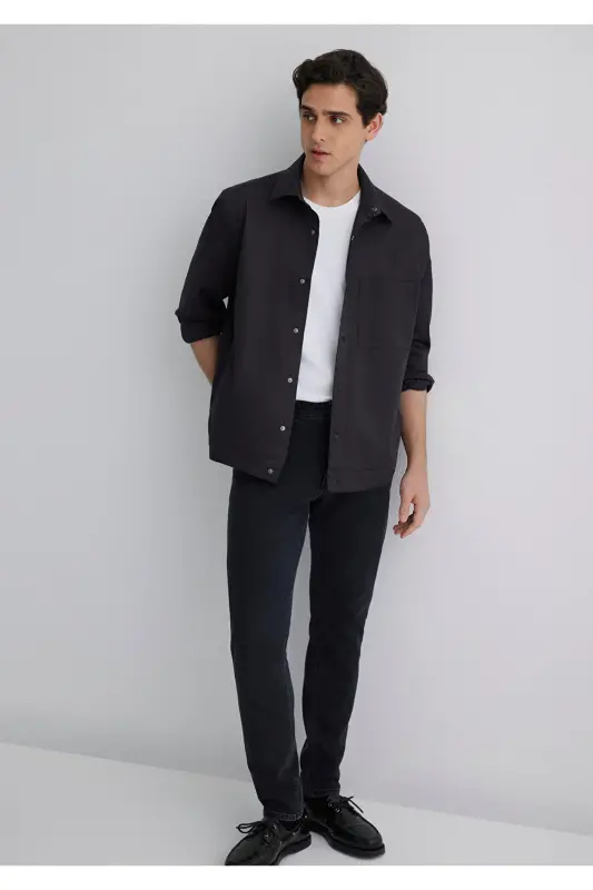 Black Shirt Loose Fit / Relaxed Fit 0211551-9 - MAVI