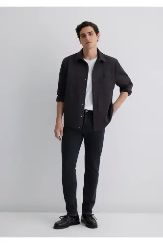 Black Shirt Loose Fit / Relaxed Fit 0211551-9 - 3