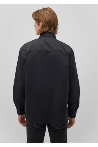 Black Shirt Regular Fit / Normal Cut 0211113-90 - 4