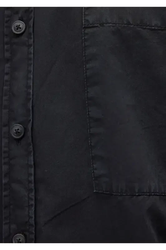 Black Shirt Regular Fit / Normal Cut 0211113-90 - 6