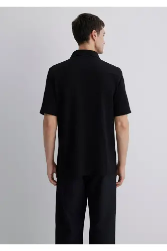 Black Shirt Regular Fit / Normal Cut 0211552-90 - 5