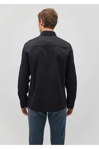 Black Shirt Slim Fit / Dar Kesim 0211091-900 - 4