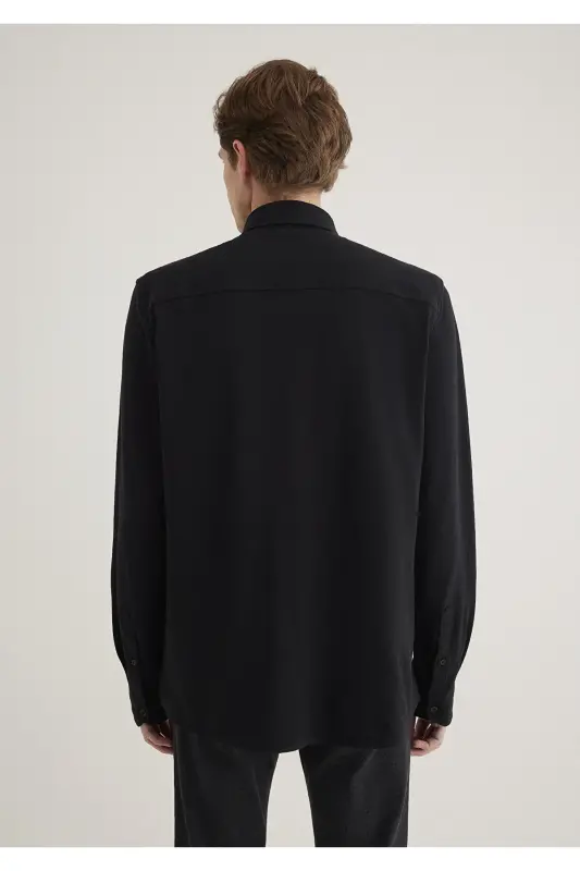 Black Shirt Slim Fit / Slim Fit 0211583-900-Black - 5
