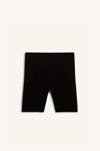 Black Short Leggings for Girls - 1