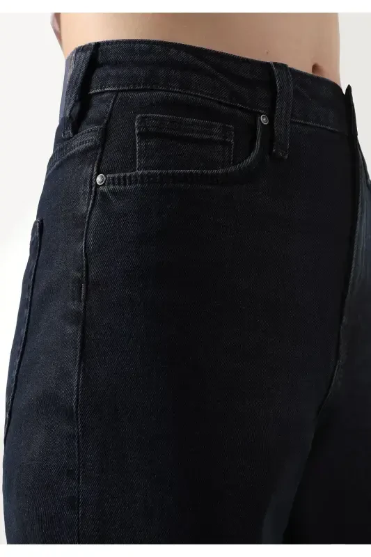 Black skinny fit women's jeans. - 7