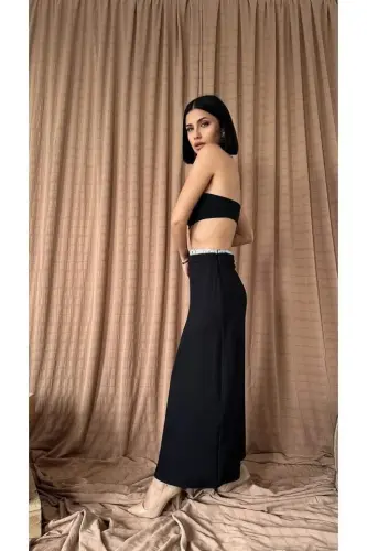 Black Skirt with Elastic Waist - BÜYÜKBEDENIZ (1)