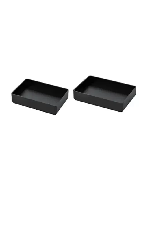 Black Skogsviken 2 Shower Trays, Black Plastic - IKEA
