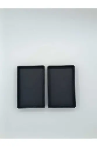 Black Skogsviken 2 Shower Trays, Black Plastic - 2