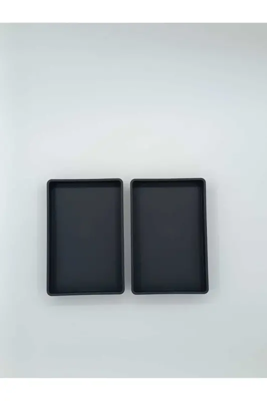 Black Skogsviken 2 Shower Trays, Black Plastic - 2