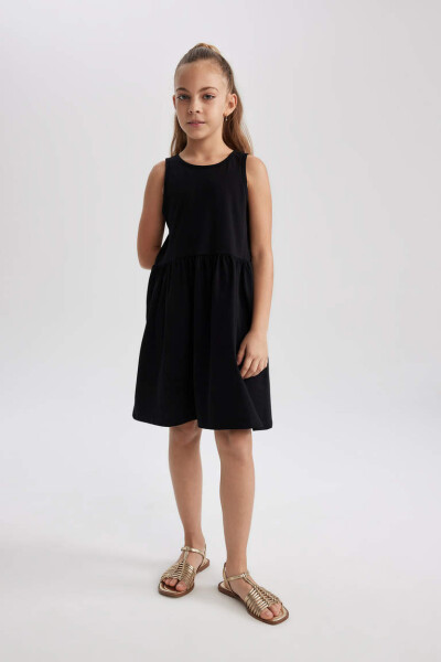 Black Sleeveless Dress for Girls - 1