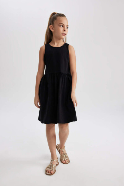 Black Sleeveless Dress for Girls - 2