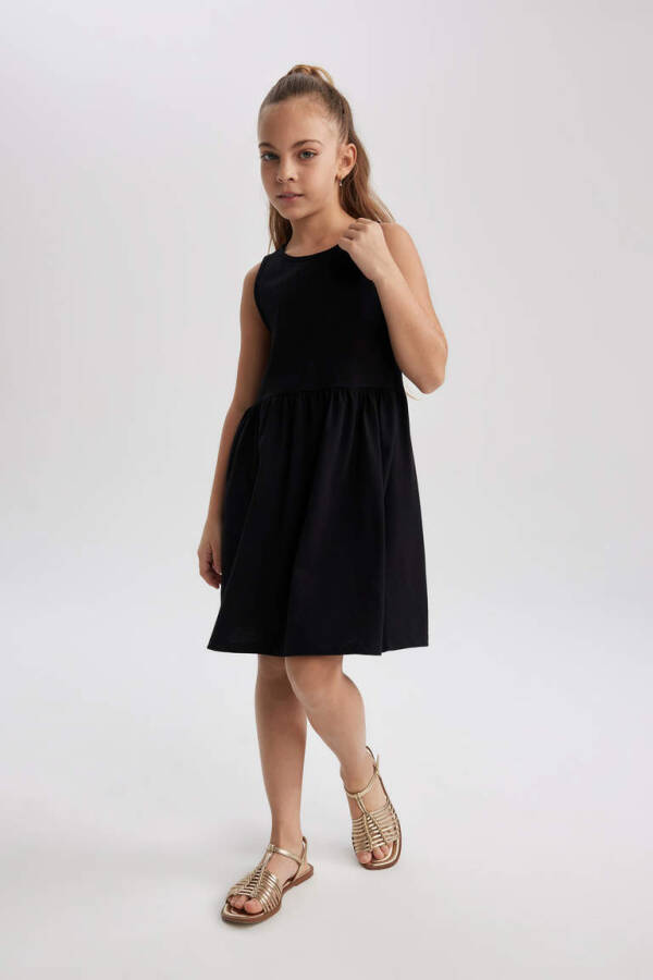 Black Sleeveless Dress for Girls - 3