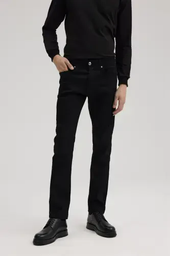 Black Slim Fit 5 Pocket Jean - JAKAMEN (1)