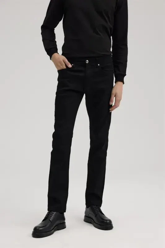 Black Slim Fit 5 Pocket Jean - 2