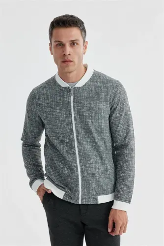 Black Slim Fit Cotton College Transitional Jacket - 2