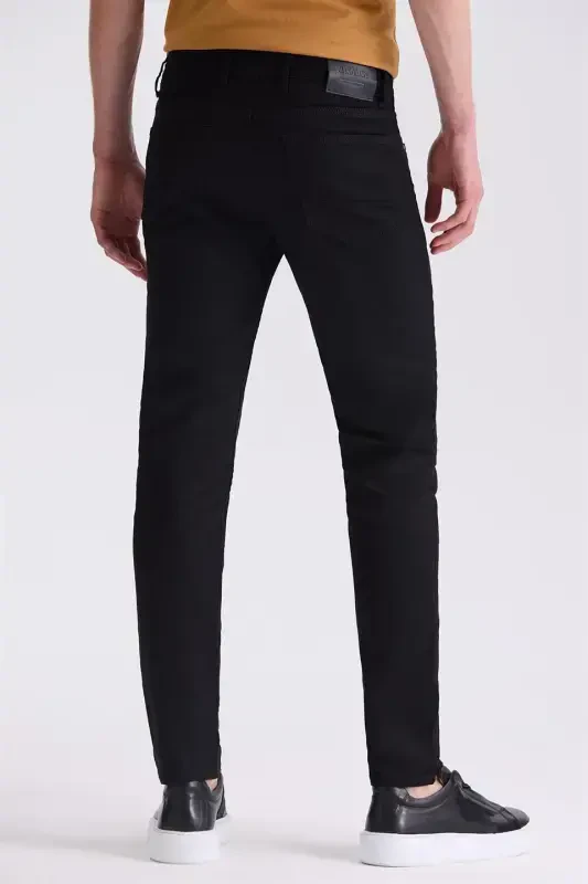 Black Slim Fit Cotton Denim Jeans - 4