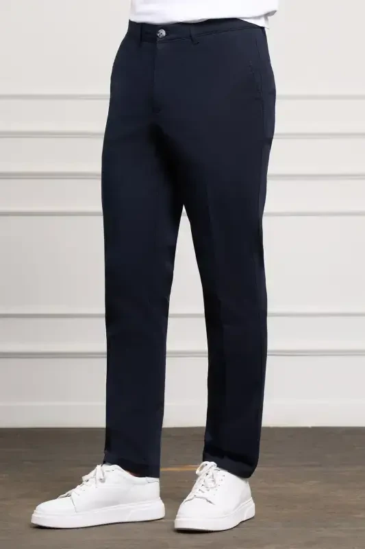 Black Slim Fit Skinny Side Pocket Drawstring Jogger Men's Pants-K. Black - 2