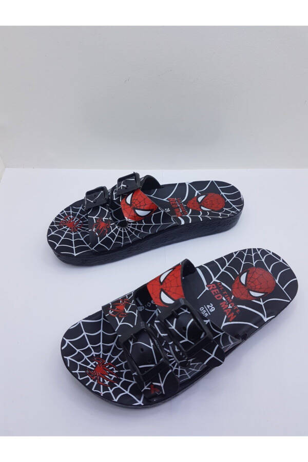 Black Spiderman Slippers for Boys - 4