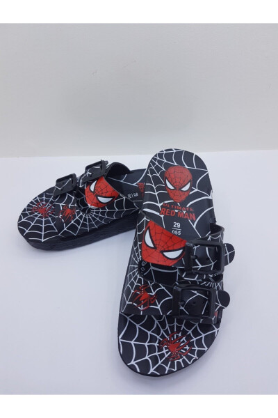 Black Spiderman Slippers for Boys - 1