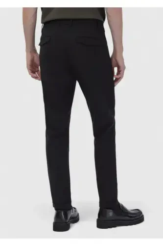 Black Straight Knit Jogger Fit Casual Pants - 6