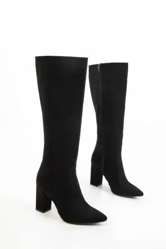 Black Suede Women's Boot 19956-Black Suede - 3