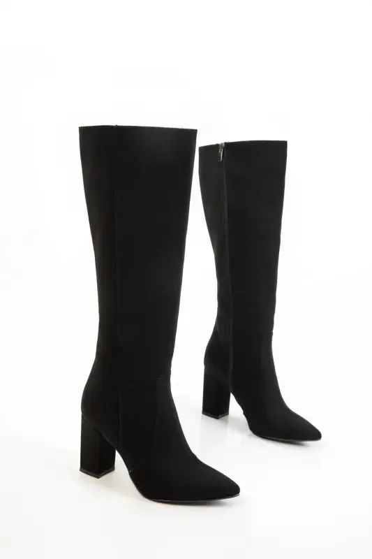 Black Suede Women's Boot 19956-Black Suede - 3