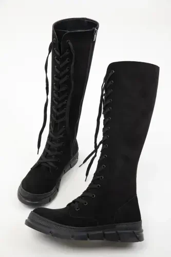 Black Suede Women's Boot 19977-Black Suede - SOHO (1)