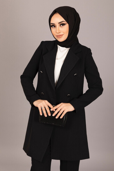 Black Suit with Blazer Jacket - 3