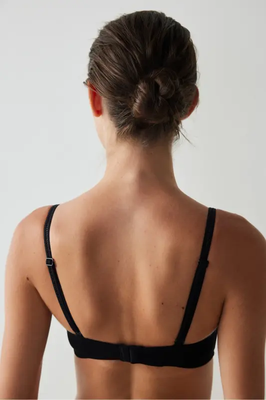 Black Supportive Pop Up Padded Bra - 6