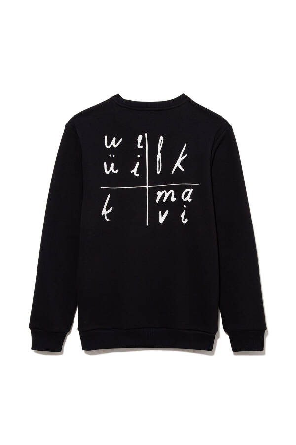 Black Sweatshirt with Alphabet Print 0S10068-900 - 2