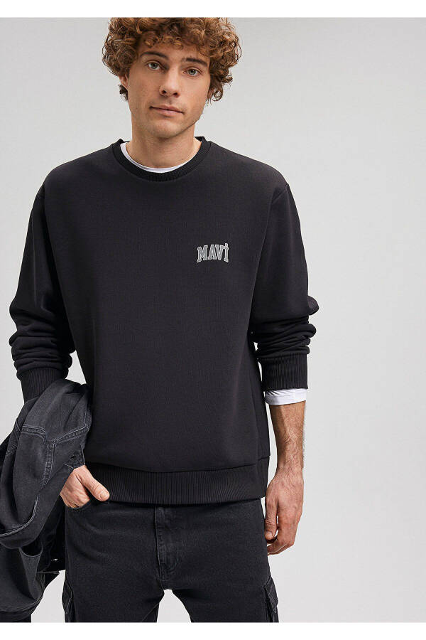 Black Sweatshirt with Logo Print 0611716-900 - 20