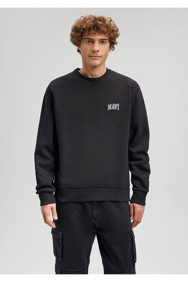 Black Sweatshirt with Logo Print 0611716-900 - 21