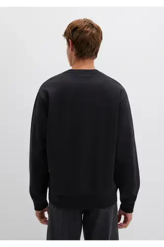 Black Sweatshirt with Logo Print 0611716-900 - 5