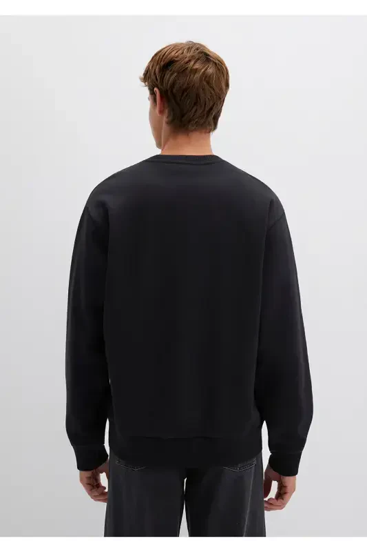 Black Sweatshirt with Logo Print 0611716-900 - 5