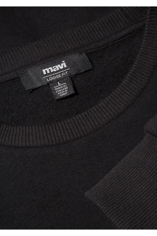 Black Sweatshirt with Logo Print 0611716-900 - 7