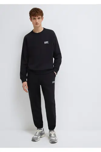 Black Sweatshirt with Logo Print 0611716-900 - 2