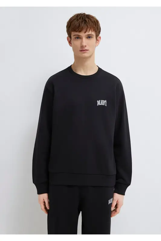 Black Sweatshirt with Logo Print 0611716-900 - 3