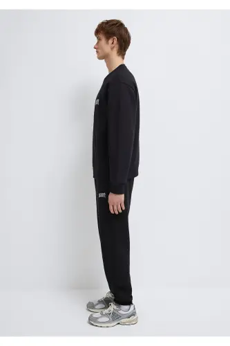 Black Sweatshirt with Logo Print 0611716-900 - 4